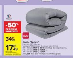 -50%  DE REMISE IMMEDIATE  abeil 34%  Couette "Bicolore free porn 200x200 cm 22,402 240x220 22.40  20020 69 12.496 180x2000 px  17.