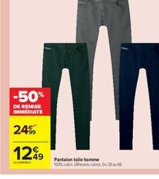 th  -50%  DE REMISE IMMEDIATE  24%.  128,  Pantalon tolle homme OSC DIN