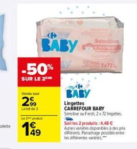 lingettes Carrefour