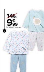 145. 999  Le lote 2 pyjamas