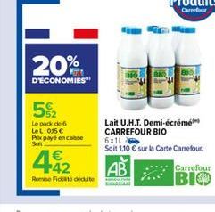 Lait Carrefour offre à 