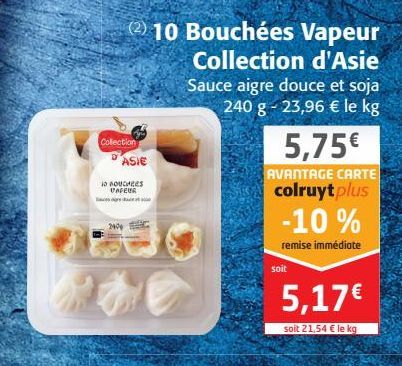 10 BOUCHEES VAPEUR COLLECTION D'ASIE