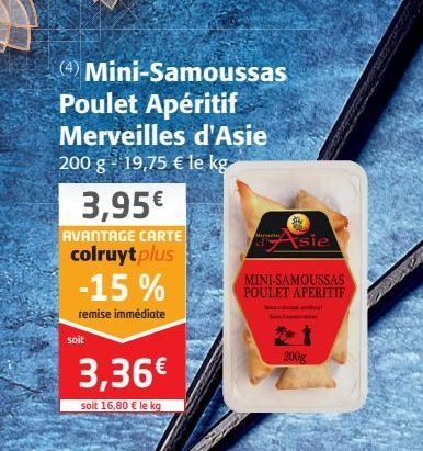 MINI-SAMOUSSAS POULET APERITIF MERVEILLES D'ASIE