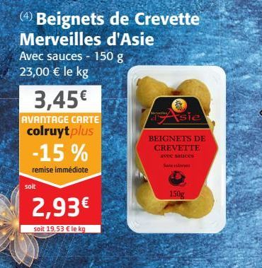 BEIGNETS DE CREVETTE MERVEILLES D'ASIE