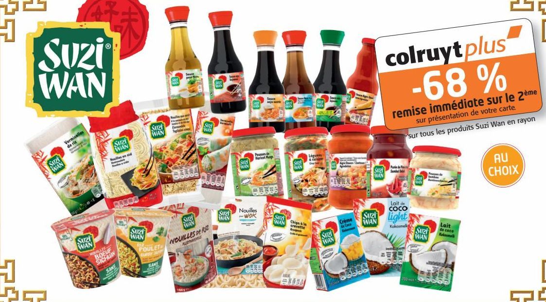 Colruyt plus -68% remise immédiate sur le 2eme sure présentation de votre carte