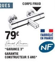 FABRIQUE EN FRANCE  79 Slowe Re "GARANCE 3" GARANTIE CONSTRUCTEUR 5 ANS  NF