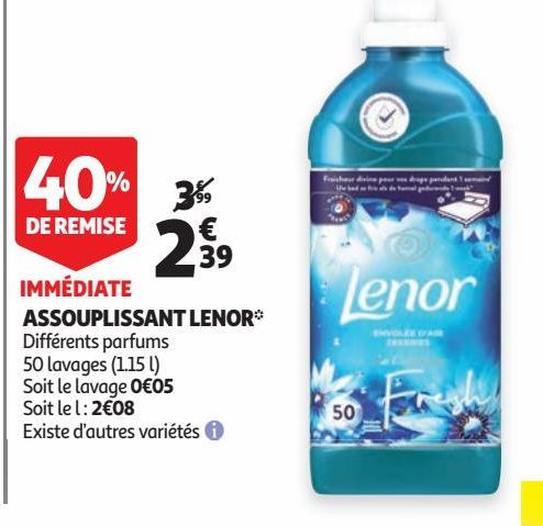 ASSOUPLISSANT LENOR offre à 2,39€