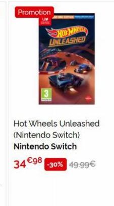 Nintendo Switch Hot Wheels offre à 49,99€