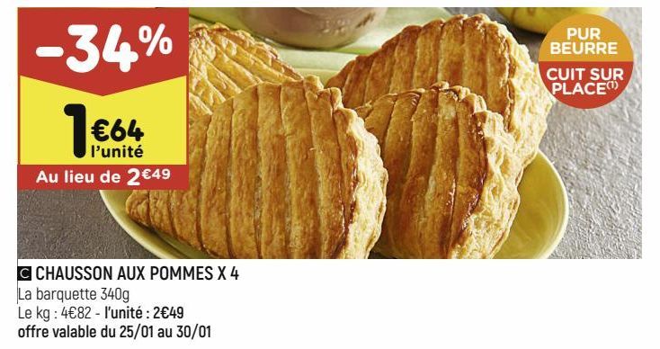 Pâtisseries offre à 1,64€