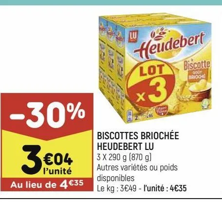 Biscotte gout brioche heudebert - LU - 290 g
