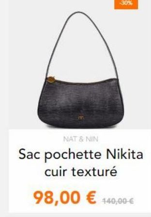NAT & NIN  Sac pochette Nikita  cuir texturé 98,00   440,00 