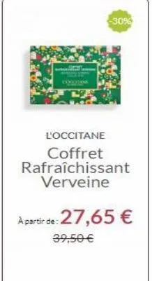 -3096  l'occitane  coffret rafraîchissant  verveine  a partir de:27,65   39,50