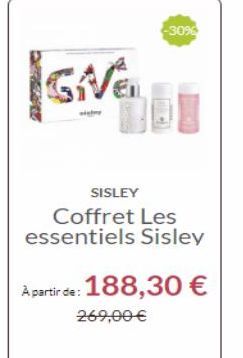 -3096  GIVE  SISLEY Coffret Les essentiels Sisley A partir de: 188,30   269,00