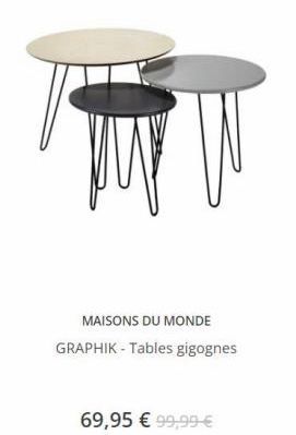 Tables gigognes  offre à 69,95€