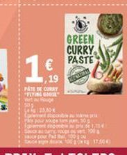 18  GREEN  CURRY   PASTE 19  PAK CURRY "FLYING  cope  SO  IS  EL 10 100