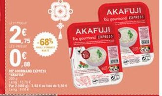 2  AKAFUJI  Re poumond XHESS AKAFUJI Be gourmand EXPRESS  ,75-68%  NO!  ,88  AND EXPRESS  1. 2014 AN