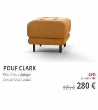 POUF CLARK Pouf tissu vintage GAIN DE PLACE DESIGN  375 280 
