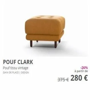 pouf clark pouf tissu vintage gain de place design  375 280 