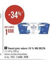 -34%  SOIT L'UNITE:  DELTA  1868