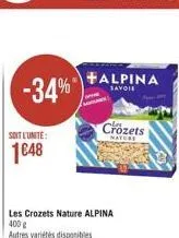 +alpina -34%  savoie  crozets  soit unte:  nate  1648