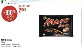 SOIT PAR L'UNITE:  2093  -100% 13"  Mars  Mills  MARS Minis  3663