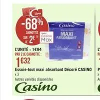 -68%  casino maxi  canottes  sasorat  2 max  x6