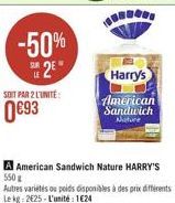 NE  -50% 42"  SOIT PAR 2 LUNITE  Harry's American Sandwich  Nature  93