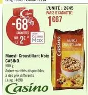 -68% 1667  agrointes  sasino  2 max  le  mujesus croustilla  casino  muesli croustillant noix casino 500 autres variétés disponibles des prix différents  4190  casino
