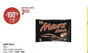 SOIT PAR I L'UNITÉ  -100% 3633  SUM  13  19  Mars  Models  MARS Minis  361