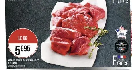 viande sovine  base  le kg  races a viano  595  viande bovine bourguignon à mijoter venda 2kg mining  france