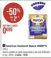 SOIT PAR 2 LUNITE  Harry's American Sandwich  une  95