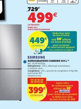 réfrigérateur combiné Samsung