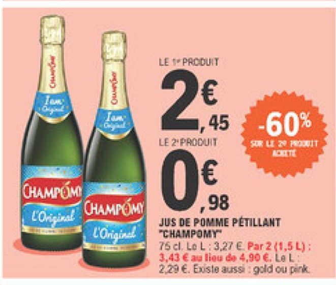 jus de pomme petillant Champomy