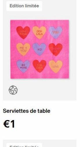 Serviettes de table  offre à 1€