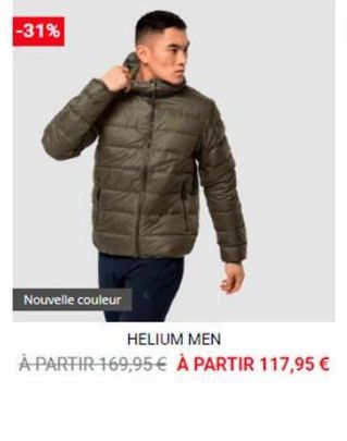 -31%  Nouvelle couleur  HELIUM MEN À PARTIR 169,95 À PARTIR 117,95 