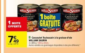 cassoulet William Saurin