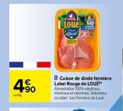 Loué  4 SO    Cuisse de dinde fermiere Label Rouge de LOUÉ" Alimentation 100% végétaux, minéraux et vitamines Détenteur du label Les Fermes de Loué.  Loko