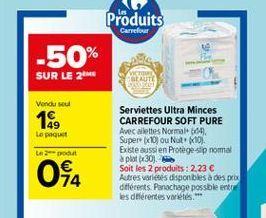serviettes Carrefour