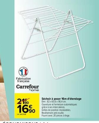Fabrication française Carrefour  home  21% 16%.