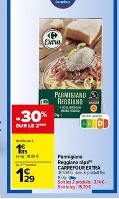 extra  d  parmigiano reggiano 18 mois magum  morsodio oge  nutriscon  bcde  -30% sur le 2m  vendused  1995