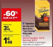 chocolat noir Poulain