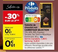 chocolat noir Carrefour