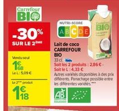 lait de coco Carrefour