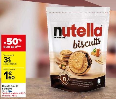 Biscuits Nutella offre à 