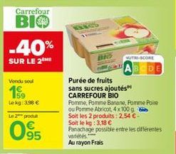 purée de fruits Carrefour