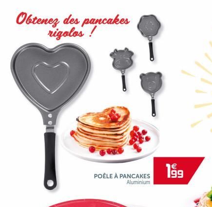 Obtenez des pancakes  rigolos !  1  LOM  POÊLE À PANCAKES  Aluminium