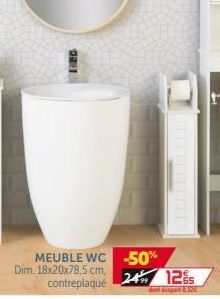 MEUBLE WC -50% Dim. 18x20x78,5 cm contreplaqué  24 128  an