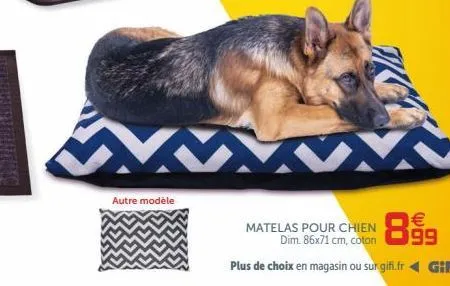 ww  autre modèle   matelas pour chien dim 86x71 cm, coton  99 plus de choix en magasin ou sur gifi.fr gif:
