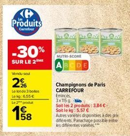 champignons de Paris Carrefour