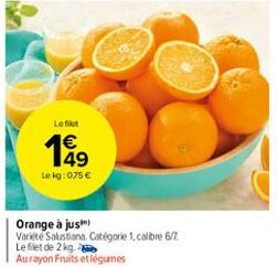 fruits et légumes Orange